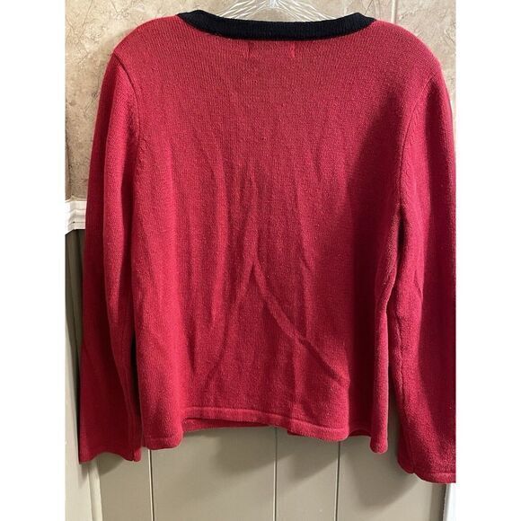 Timberlea Snowman‎ Snowflake embellished Christmas Sweater Red Size Small - Picture 2 of 3